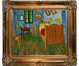 Art Reproduction Oil Painting - Van Gogh Paintings: Bedroom at Arles with Renaissance Bronze Frame - Bronze Finish - 30 X 34 - Hand Painted Framed Canvas Art