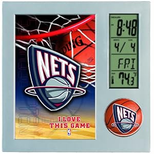 NBA New Jersey Nets Digital Desk Clock