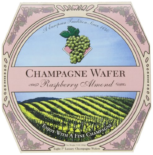 Champagne Wafer, Raspberry Almond, 7-Ounce Box (Pack of 3)