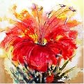 Poppy Bloom Original Hand-Painted Oil on Gallery Wrapped Canvas - 32x32"