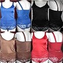 Delta Burke Lace and Microfiber Camisole Short Set in Plus Sizes 1x 2x 3x Blue Red Black Brown