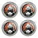 Giant Panda Bear Eating Bamboo Metal Craft Sewing Novelty Buttons - Set of 4