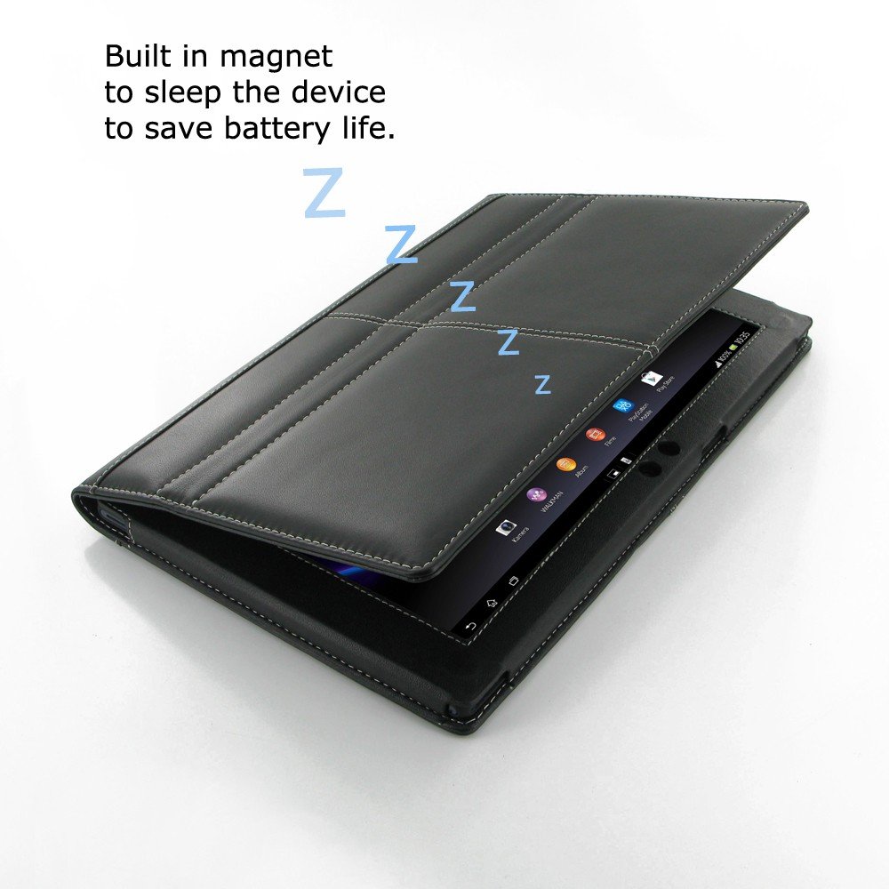 New Blue Detachable Bluetooth Keyboard Portfolio Leather