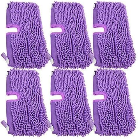 Dust-Mops 6 Pack Of Super Absorbent Microfibre Cleaning Coral Cloth Pads Pockets Compatible With Euro-Pro Shark S3501 S3601 S3901 Steam Mops