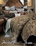 Michael Amini Portofino 12 pc Queen Comforter Set in Brown by AICO
