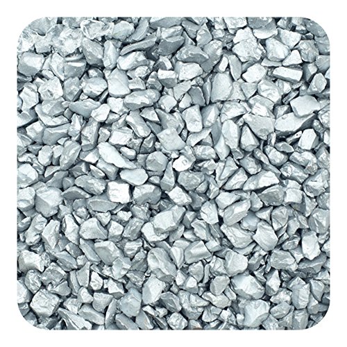 Sandtastik Colored ICE Real Glass Gems, Scatters 20 lb (9.09 kg) Box; 1.5-4 mm - Silver