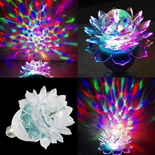 godlight® Led Disco DJ Stage Lighting, Auto Rotating RGB Light Bulb for House Room Home Party Lights Show and KTV Club Pub Bar Xmas Ballroom Wedding Birthday, Strobe Spot Colorful Light on Wall, Ceiling and Floor