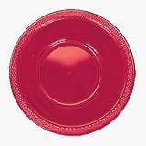 Red Plastic Party Bowls x 20