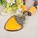 Yellow Acrylic Tribal Flower Vase Pendant Boho Wood Bead Chain Necklace
