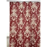 Waverly by Famous Home Fashions Country House Red Shower Curtain