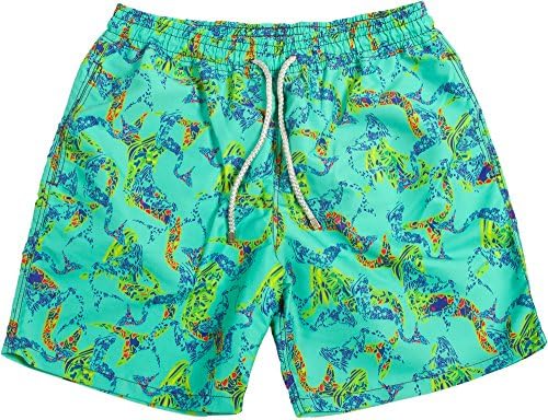 Papua -Resortwear Swim Shorts with Sexy Sirens Print-Coral-Extra Large