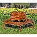 Sectional Tree Trunk Bench (Stained Acacia) (38"H x 78"W x 21.5"D)