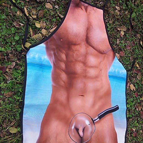Takeo Sexy Naked Printed Novelty Funny Cooking Aprons Home Kitchen BBQ Party Gift