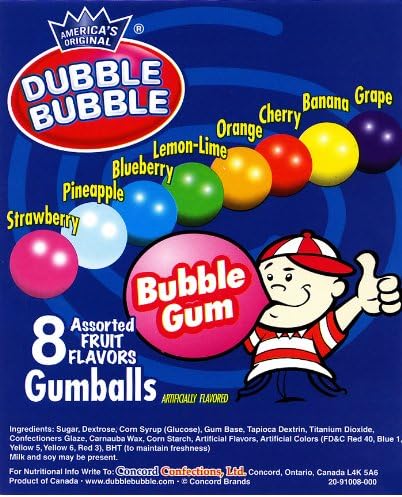 Doubble Bubble Assorted Flavor 1 Inch Gumballs