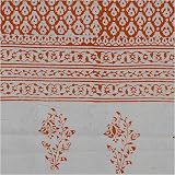 ShalinCraft Home Furnishings Cotton Flat Bedding Sheets India Wood Block Prints Twin Size