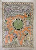 Antique Folk Art from India Madhubani Paintings Organic Color Paper 22 x 30 inches (madht215)