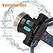 Headlamp Flashlight,Built-in Rechargeable Lithium Battery LED Headlight IP65 Waterproof+AC Charger for Mining Camping Hiking Hunting Fishing Outdoor Sports