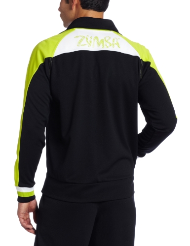 Zumba Fitness LLC Men's Zumba Team Track Jacket, Small, Black