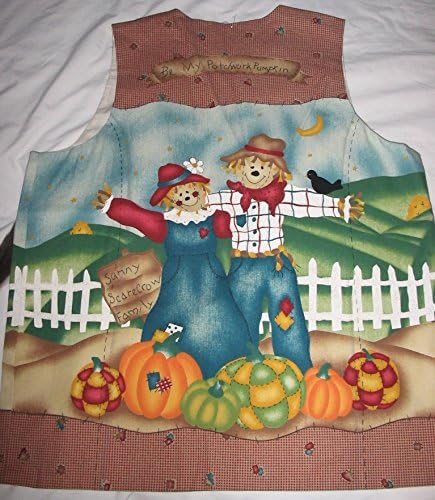 Fall Vest with Scarecrows Size Large #FH-136