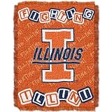 Illinois Fighting Illini 36x46 Woven Jacquard Baby Throw
