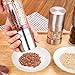 Salt and Pepper Grinder Set,KPACO 2 in 1 Slim Brushed Stainless Steel Pepper Mill and Salt Mill Pepper Grinder Set Spice Grinder,Easy to Fill Salt and Pepper Mill Set With Brush