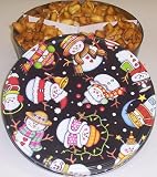 Gourmet Food : Scott's Cakes Garlic, Honey-Mustard, and Peanut Butter Pretzel Nuggets in a Happy Snowman Tin