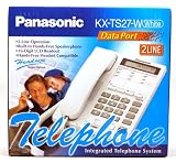 Panasonic KX-TS27W 2 Line Corded Desk Phone with Multi Functional LCD Panasonic KX-TS27W 2 Line Corded Desk Phone with Multi Functional LCD
