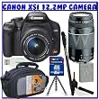 Canon EOS Rebel XSi (a.k.a. 450D) SLR Digital Camera Kit (Black) with 18-55mm IS Lens & Canon EF 75-300mm f/4-5.6 III Telephoto Zoom Lens + 8GB + Deluxe Accessory K#6