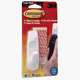 Command(TM) Utility Hooks w Adhesive Strips 17003 Large by Command
