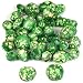 55 Grams Green Mosaic Glass Beads Assorted Beading Mix