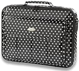 Oliepops Black & White Polka Dot Laptop Case fits 15 - 17