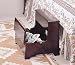 Cherry Finish Wood Bedside Step Stool Storage Stepstool