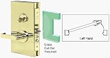 CRL 6x10 LH Polished Brass Finish Center Lock with Deadlatch in Entrance Lock Function