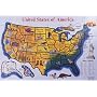 48-piece Deluxe United States Map Cardboard Floor Puzzle