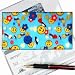 Lenticular Check Book Cover, 3D HAPPY FACE, UFO, BLUE SKY, YELLOW, BLUE R-D010-CBC