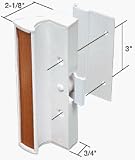C.R. LAURENCE C1206 CRL White Clamp-Style Surface Mount Handle 3 Screw Holes for International Doors