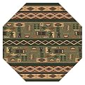 Stainmaster® Wide Ruins Southwestern Rug- Autumn Forest(77" Octagon)