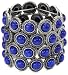 RAIN Blue and Silver Cabochon Stretch Cuff Bracelet