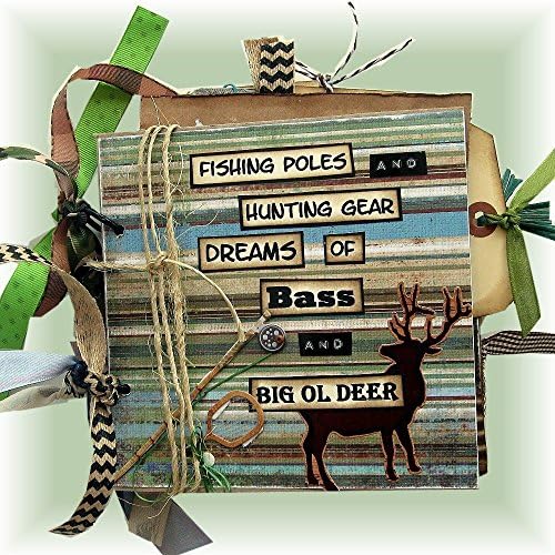 DIY Hunting and Fishing Mini Scrapbook Album Kit
