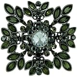 Green Leaves Flower Pin Brooch