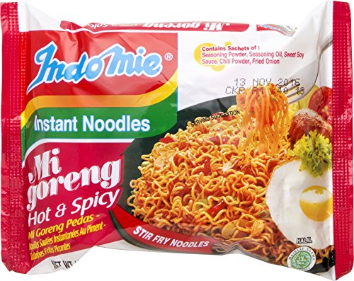 Indomie Mi Goreng Hot and Spicy, 2.82 oz (Pack of 4)