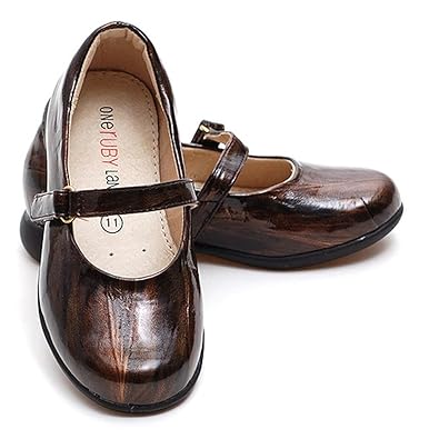 Girls brown dress shoes