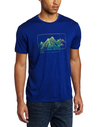 Icebreaker Men's Tech T Lite Short Sleeve Aoraki Shirt, Cobalt, XX-Large On Sale