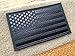 3x5 inch Large Blackout Infrared IR US USA American Flag Patch Morale Fastener Patch Hook/Loop