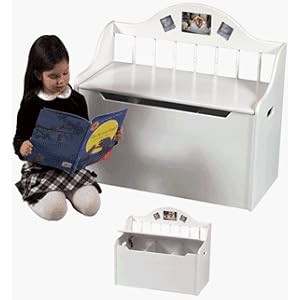 Spindle Toy Chest - White