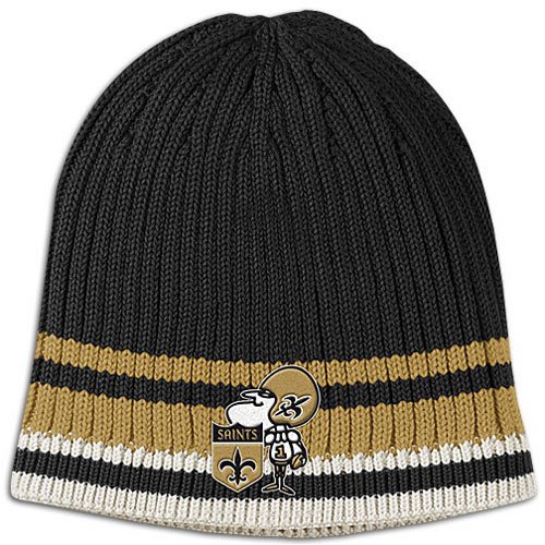Saints Reebok NFL Cuffless Retro Logo Knit Cap