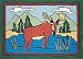 Moose Cotton Hooked Rug 2'x3'