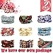 Pack of 9pcs, Outdoor Multifunctional Sports Magic Scarf, Magic Bandanas Tube, Seamless Scarf, Collars Muffler Scarf Face Mask, High Elastic Magic Headband with Uv Resistance, Headscarves(flower)