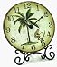 Infinity Clocks Jungle Retreat - Palm & Monkey Table Clock