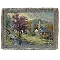 Thomas Kinkade Living Water with Bible Verse Throw